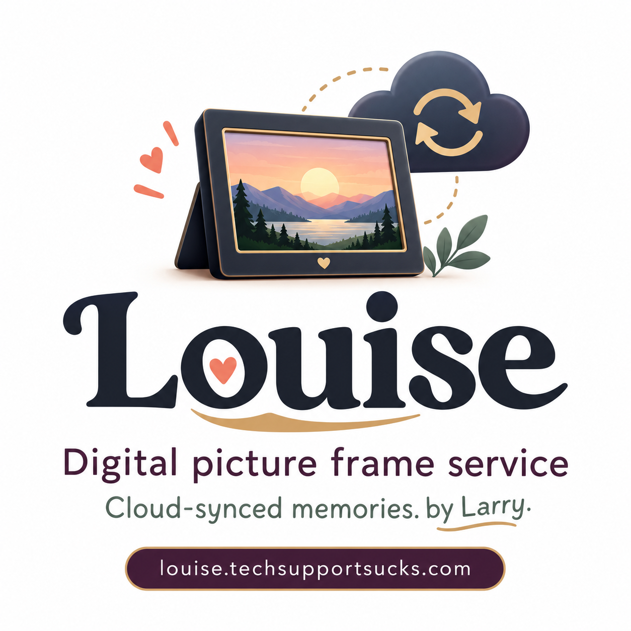 Louise digital picture frame service logo
